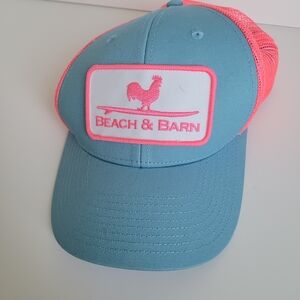Beach And Barn Blue and Neon Pink Mesh Snapback Hat